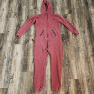 Onepiece Norwegian Jump In As Jumpsuit Hoodie Size Small Red Long Sleeve Unisex